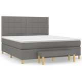 Maison Chic Box spring postelja - Vzmetna postelja z vzmetnico temno siva 180x200 cm blago SL8106, (21900263) | Shoptok.si