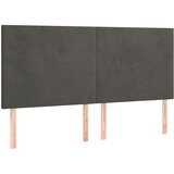Maison Chic Posteljno vzglavje - Vzglavna omarica 4 kosa temno siv 100x5x78/88 cm žamet, (22077742) Cene