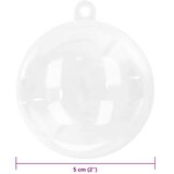  Set Božićnih Ukrasnih Kuglica 200 pcs *Transparent*an Ø 5 cm | shoptok.hr