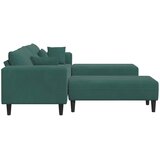 SOFA 3 pcs Tamnozelena 250 x 188 x 76 cm Baršun | shoptok.hr
