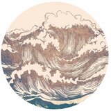  Okrugla fototapeta - Giant waves 280x280 | shoptok.hr