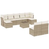  10-dijelni set vrtnih sofa s jastucima bež od poliratana | shoptok.hr