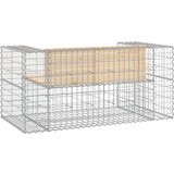  Klupa s gabionskim dizajnom 143x71x65 5 cm od borovine | shoptok.hr