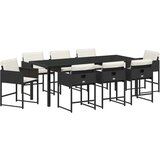  Vrtni set za objed 9 pcs Crna poliratan | shoptok.hr