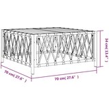  Vrtni stol bijeli 70 x 70 x 34 cm od tkane tkanine | shoptok.hr