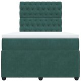 vidaXL Krevet box spring s madracem tamnozeleni 120x190 cm baršunasti | shoptok.hr