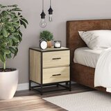 vidaXL Nočna omarica sonoma hrast 40x31x50 cm inženirski les | Shoptok.si