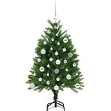 vidaXL Božično drevo med 150 LED z stojalom Zelena 120 cm PE | Shoptok.si