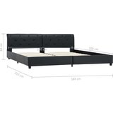  Okvir za krevet od umjetne kože crni 180 x 200 cm - Crna 180 x 200 cm | shoptok.hr
