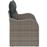  Vrtni kauč s jastukom Siva 121 x 62 x 69cm poliratan | shoptok.hr