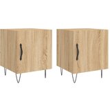 Maison Chic Dvo delni komplet Nočne omarice - Nočne mize sonoma hrast 40x40x50 cm inženirski les, (21689412) Cene