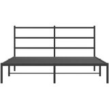  Metalni okvir za krevet s uzglavljem crni 150x200 cm | shoptok.hr