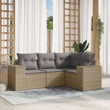  4-dijelni set vrtnih sofa s jastucima bež od poliratana | shoptok.hr