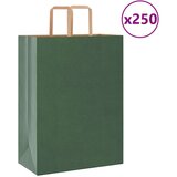  Papirnate vrećice 250 kom s ručkama zelene 32x17x44 cm | shoptok.hr
