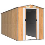  Vrtno spremište svjetlosmeđe 192x440x223 cm pocinčani čelik | Eponuda.com