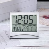 Venisymlis Srebrna Digitalna Budilka, Namizni Lcd Zaslon S Temperaturo, (22060077) | Shoptok.si
