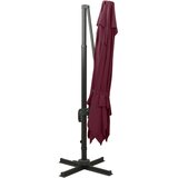  Konzolni vrtni suncobran s dvostrukim vrhom 300 x 300 cm bordo | Eponuda.com