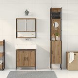  Set namještaja za kupaonicu 3 kom. Smeđa 33 x 33 x 185,5 cm | shoptok.hr