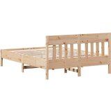  Okvir za krevet s uzglavljem 120 x 200 cm od masivne borovine | shoptok.hr