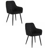 Brandless Stol NANA - črn žamet / črne noge x 2, (22056977) | Shoptok.si