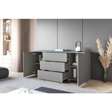 XXXL Komoda Vera, Siva, Z Osvetlitvijo | Shoptok.si