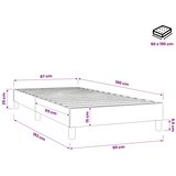  Okvir za krevet s oprugom svjetlosivi 90x190 cm od tkanine | shoptok.hr