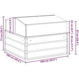  Sadilica Antracit 100 x 100 x 77 cm Cinkani čelik | shoptok.hr