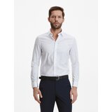 Reserved srajca slim fit z vzorcem - bela | Shoptok.si