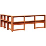  Knjižnica vzglavje L-oblike voščeno rjava 135 cm trdna borovina, (21791123) | Shoptok.si