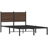  Metalni okvir kreveta bez madraca smeđi hrast 120x190 cm | shoptok.hr