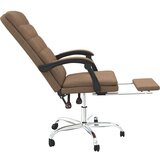  Uredski naslonjač od tkanine smeđi | shoptok.hr