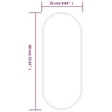 vidaXL Stensko ogledalo zlate 60x25 cm ovalno | Shoptok.si
