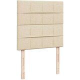 vidaXL Box spring postelja z vzmetnico krem 80x200 cm blago, (21261114) | Shoptok.si