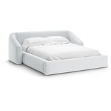 Cosmopolitan Design svetlo siva oblazinjena zakonska postelja s prostorom za shranjevanje z letvenim dnom 180x200 cm campi – Cene