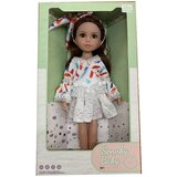 Lutka brineta sa rajfom 35 cm Seby Baby 374580