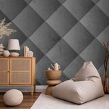  Foto tapeta - Grey symmetry - geometric pattern in concrete pattern with light joints 350x256 Standard | shoptok.hr