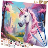 Massido Unicorn Painting by Numbers Kit - 40x50 cm Canvas Art Set, (21738665) Cene