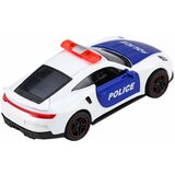  Sportski automobil Policijski automobil s motoriziranim metalnim navlakom za povlačenje bijeli 1:43 Slike