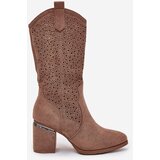 S. BARSKI Perforated Cowboy Boots To Mid Calf S.Barski | ePonuda.com