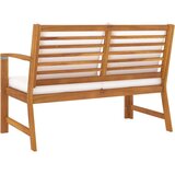  Klop 114,5 cm s krem blazino trden akacijev les, (20658936) | Shoptok.si