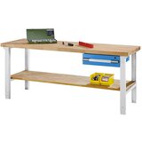 eurokraft pro Delovna miza, modularni sistem serije 7, 1 predal, 1 odlagalna polica, ŠxG 1500 x 700 mm | Shoptok.si