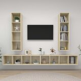 The Living Store Stenske TV omarice 4 kosi sonoma hrast iverna plošča - TV Omarica, (21374503) | Shoptok.si