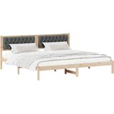  Krevetna konstrukcija s uzglavljem Tamno siva 200 x 200 cm | shoptok.hr