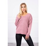 Kesi V-neck sweater dark pink Cijene