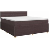  Boxspring krevet s madracem Tamno smeđa 160 x 200 cm Tkanina - Tamno smeđa 160 x 200 cm Dizajn linija | shoptok.hr
