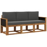 vidaXL Zunanja garnitura za sedenje 3 pcs Naravna in antracitna, (5000282062) | Shoptok.si