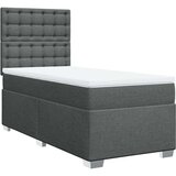  Krevet s oprugama i madracem tamnosivi 90x200 cm od tkanine | shoptok.hr