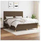 vidaXL Box spring postelja z vzmetnico temno rjava 180x200 cm blago | Shoptok.si