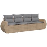 Maison Chic Seti vrtnega pohištva - Vrtna garnitura - Vrtni pohištvo set 4-delna z blazinami bež poli ratan, (21810719) | Shoptok.si