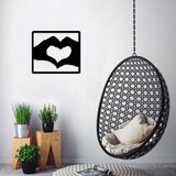 Atelier Del Sofa zidna dekoracija Love, 50x44 cm, 1.5 mm, Crna Cene